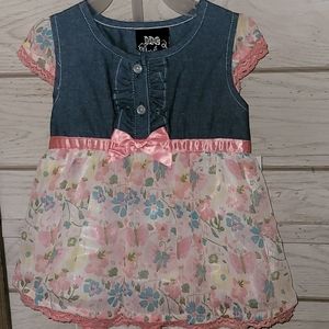 DDG Darlings blue jean & floral 2 pc outfit Brand new never worn with tags